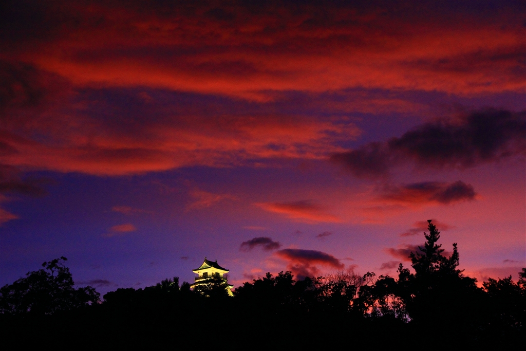 価格.com - 『夕闇が迫る高知城（台風通過直後に撮影）＠高知市』CANON 