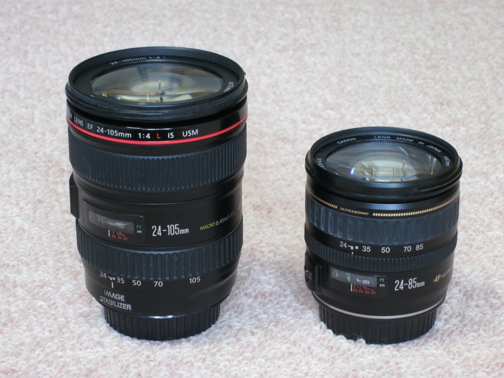 価格.com - 『左EF24-105L IS USM 右EF24-85mm F3.5-4.5 USM』CANON