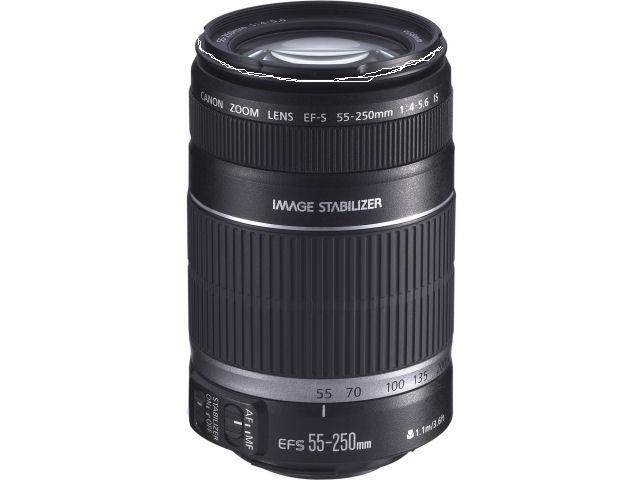 Canon EF-S 55-250mm 4-5.6 IS フード付 (21)-