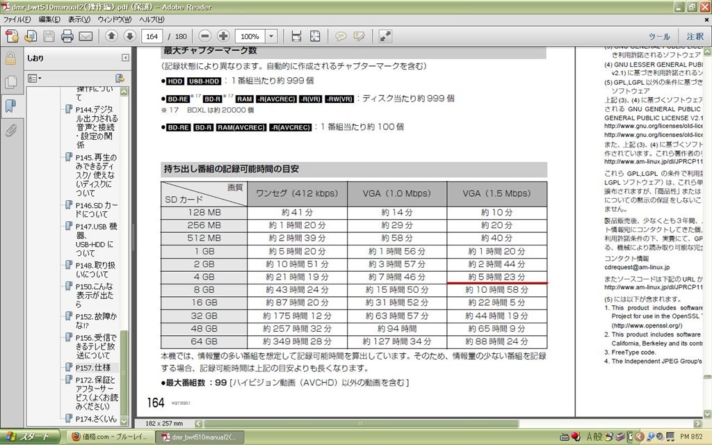 SDカードでの持ち出しについて』 パナソニック DIGA DMR-BWT510