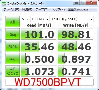 WESTERN DIGITAL WD7500BPKT [750GB 9.5mm] 価格比較 - 価格.com