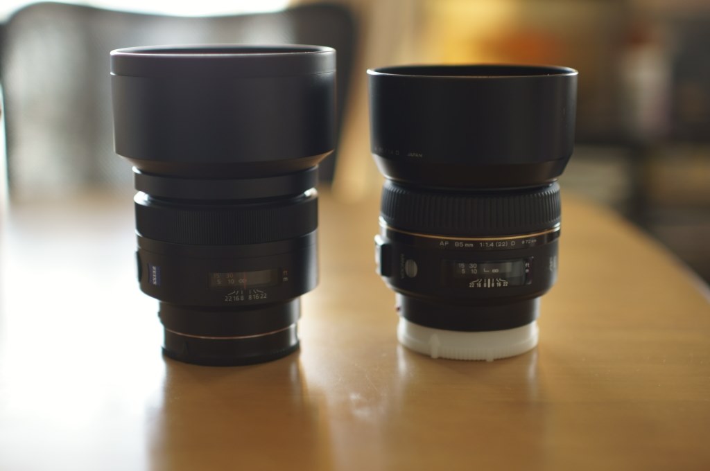 SONY Planar T* 85mm F1.4 ZAとMINOLTA AF85mmF1.4G(D SONY Planar T* 85mm F1.4 ZAとMINOLTA AF85mmF1.4G(D