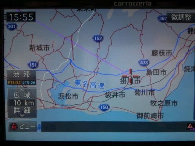新東名高速道路データ』 パイオニア サイバーナビ AVIC-ZH07 の