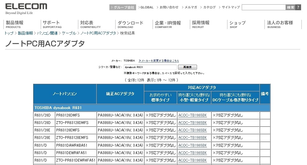 ａｃアダプターの質問 東芝 Dynabook R631 R631 28e Premfs のクチコミ掲示板 価格 Com