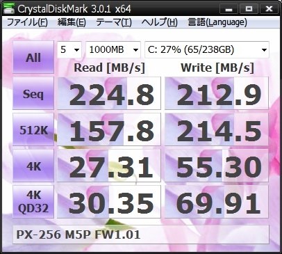 ssd ベンチマーク リード 低い