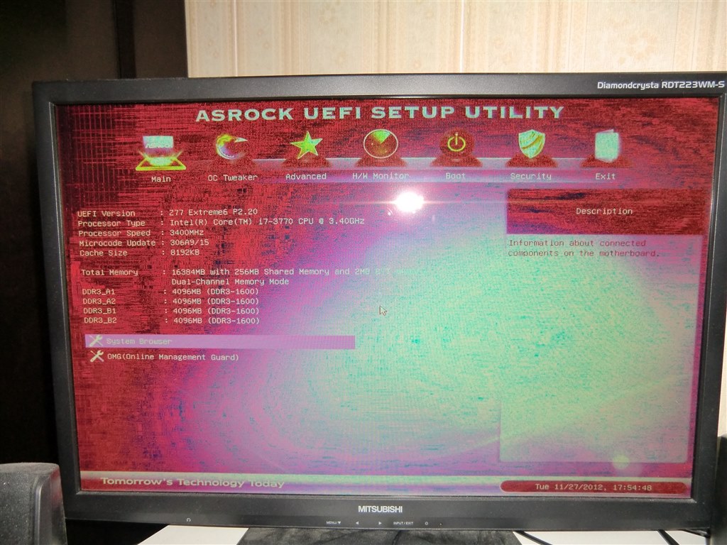 画面出力が赤い砂嵐みたいになる Asrock Z77 Extreme6 のクチコミ掲示板 価格 Com