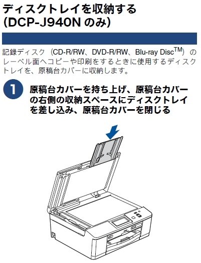 ディスクトレイがありません。』 ブラザー プリビオ DCP-J940N