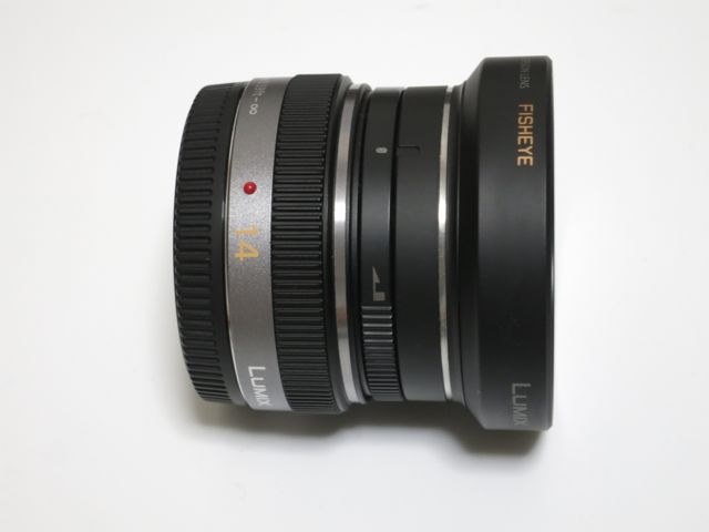 ヨッシー　魚眼レンズDMW-GFC1 Panasonic Lumix G X Vario 14-42mm with Fisheye Converter DMW-GFC1