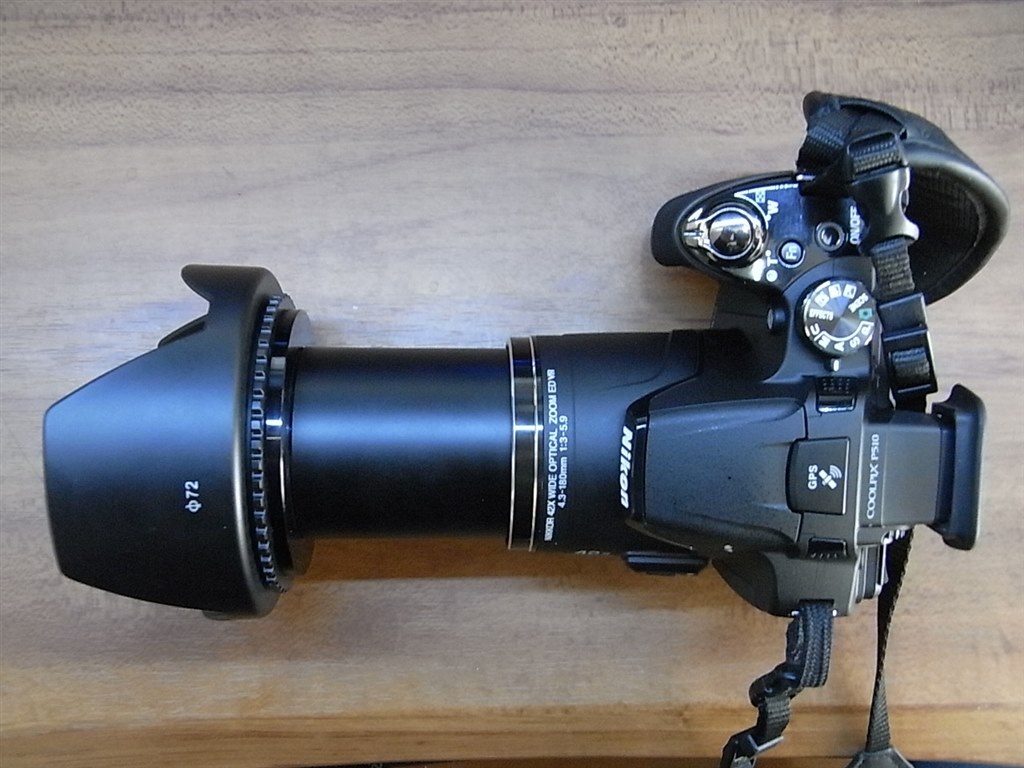 フィルター取付準備と花形フード取付』 ニコン COOLPIX P510 の フィルター取付準備と花形フード取付』 ニコン COOLPIX P510 の