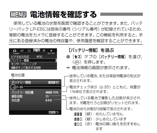 純正バッテリーのもちが悪い？』 CANON EOS 5D Mark III ボディ