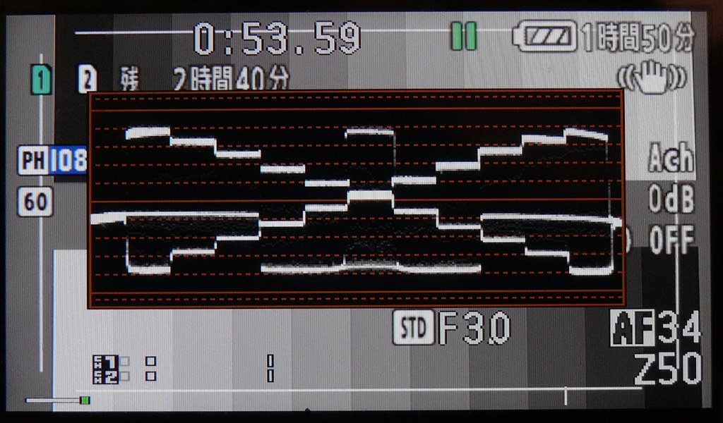 グレイスケールを波形モニターで見る』 パナソニック AG-AC160A の