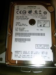 HGST HTS547575A9E384 [750GB 9.5mm]投稿画像・動画 - 価格.com