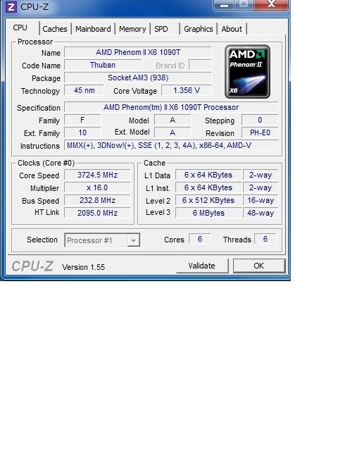 3.7Ghzで安定動作させる設定を教えてください。』 AMD Phenom II X6